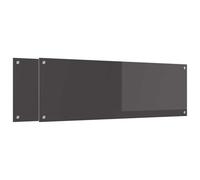vidaXL Schienale da cucina 2 pcs Grigio scuro 120 x 40 cm, Parapetto in vetro moderno e resistente per cucina, schermatura anti-calore, design elegante, facile da installare