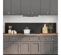 vidaXL Schienale da cucina 2 pz Nero 100 x 40 cm vetro temperato