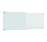 vidaXL Schienale da cucina Bianco 110 x 40 cm vetro temperato