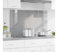 vidaXL Schienale da cucina Grigio chiaro 100 x 60 cm vetro temperato