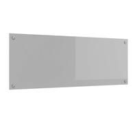 vidaXL Schienale da cucina Grigio chiaro 110 x 40 cm vetro temperato