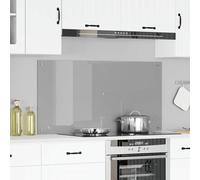 vidaXL Schienale da cucina Grigio chiaro 120 x 60 cm vetro temperato