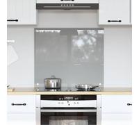 vidaXL Schienale da cucina Grigio chiaro 70 x 60 cm vetro temperato