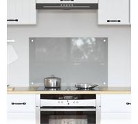 Schienale Cucina Moderno Grigio Chiaro vidaXL | Vetro Temperato Durevole Resistente al Calore & Facile da Pulire Rettangolare 80X50Cm Perfetto per Uso Interno Rivestimento Muro Elegante