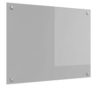vidaXL Schienale da cucina Grigio chiaro 80 x 60 cm vetro temperato