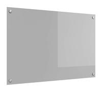 vidaXL Schienale da cucina Grigio chiaro 90 x 60 cm vetro temperato