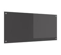 vidaXL Schienale da cucina Grigio scuro 110 x 50 cm vetro temperato