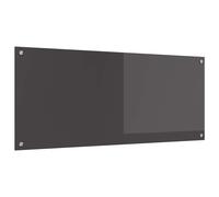 vidaXL Schienale da cucina Grigio scuro 120 x 50 cm vetro temperato