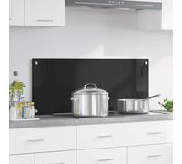 vidaXL Schienale da cucina Nero 100 x 40 cm vetro temperato
