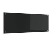 vidaXL Schienale da cucina Nero 110 x 40 cm vetro temperato