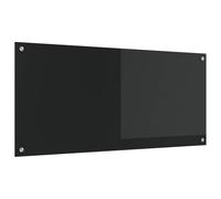 vidaXL Schienale da cucina Nero 110 x 50 cm vetro temperato