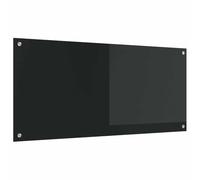 vidaXL Schienale da Cucina Nero 110 x 50 cm Vetro temperato | Aspetto elegante e minimalista, Resiste a temperature elevate in sicurezza, Dura a lungo grazie al vetro temperato robusto