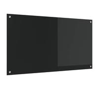 vidaXL Schienale da cucina Nero 110 x 60 cm vetro temperato