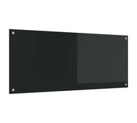 vidaXL Schienale da cucina Nero 120 x 50 cm vetro temperato | Creato per durare nell'uso quotidiano, Stile moderno e alla moda, Perfetto per tutte le attività in cucina