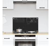 vidaXL Rivestimento da Cucina Nero 70 x 40 x 0.8 cm vetro temperato