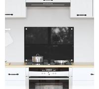 vidaXL Schienale da cucina Nero 70 x 50 cm vetro temperato