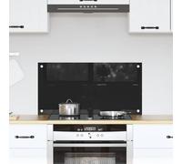 vidaXL Schienale da cucina Nero 80 x 40 cm vetro temperato