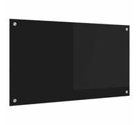 vidaXL Schienale da Cucina Nero 90 x 50 cm Vetro temperato, Design Moderno e Resistente per la Cucina, paraschizzi in Vetro Anti-Calore per Un Look Chic e Contemporaneo