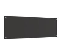 vidaXL Schienale da Cucina Rettangolare Grigio Scuro | Vetro Temperato Resistente al Calore Design Moderno 120 X 40 cm Uso Interno Facile da Pulire Accessorio Durevole Decorazione Superficie Liscia Co