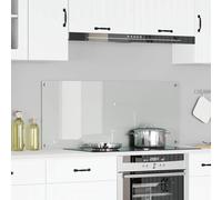 vidaXL Schienale da cucina Trasparente 120 x 50 cm vetro temperato