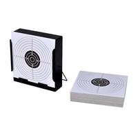 vidaXL Schietkast vierkant met 100 papieren targets 14 cm