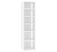 vidaXL Scarpiera Bianca 27,5x27x102 cm in Legno Multistrato