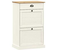 vidaXL Scarpiera Vigo 60x35x96 cm in Legno Massello di Pino Bianco