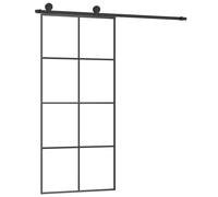 VIDAXL - Porta Scorrevole Con Ferramenta 90x205cm Vetro Esg Alluminio