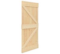 vidaXL Porta scorrevole Narvik beige e nero, 80 x 210 cm, binario moderno per porta scorrevole, fienile salvaspazio, guida in legno per decorazione domestica, divisorio funzionale per interni