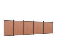 vidaXL Pannello di Recinzione Marrone 872x186 cm in WPC