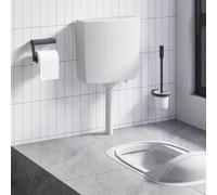 vidaXL Sciacquone WC con Ingresso Acqua dal Basso 3/6 L Grigio