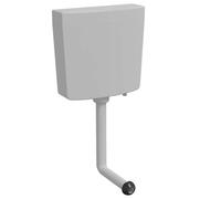 vidaXL Sciacquone WC con Ingresso Acqua dal Basso 3/6 L Grigio