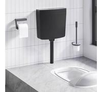 vidaXL Sciacquone WC con Ingresso Acqua dal Basso 3/6 L Nero