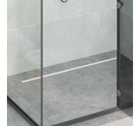 vidaXL Scolascale per doccia a 360° con modello slim Argento 100 cm