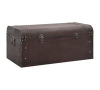 vidaXL Scrigno Tesoro Chiusure Marrone Scuro 90x50x39,5cm Compensato, Scrigno del Tesoro in Legno, Baule del Tesoro, Contenitore Porta tesori