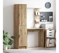 vidaXL Scrivania 2 pcs Rovere artigianale