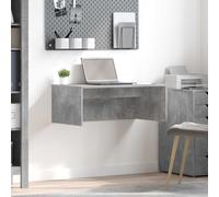 vidaXL Scrivania a parete Grigio cemento Legno ingegnerizzato