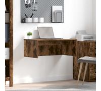 vidaXL Scrivania a parete Rovere Fumo 80 x 45 x 30 cm