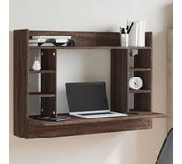 vidaXL Scrivania a Parete Rovere Marrone 105x48x75cm Legno Multistrato
