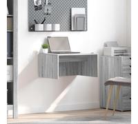 vidaXL Scrivania a parete Sonoma grigio 60 x 45 x 30 cm