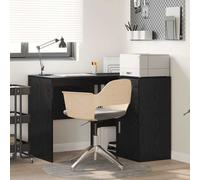 vidaXL Scrivania ad angolo 2 pcs Rovere nero 102 x 50 x 75 cm