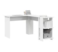 vidaXL Scrivania Angolare con Storage Bianco 140 x 113.5 x 75 cm, Scrivania Angolare Moderna per Casa, Postazione Funzionale, Design Ergonomico e Compatto