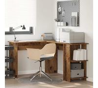 vidaXL Scrivania angolare Marrone Legno Vecchio MDF Medio Scrivania angolare Marrone