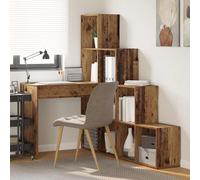 vidaXL Scrivania ad angolo Legno vecchio Legno ingegnerizzato