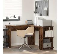 vidaXL Scrivania Angolare Marrone Rovere Affumicato Legno Ingegnerizzato