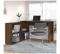 vidaXL Scrivania ad Angolo Rovere Marrone in Legno Multistrato