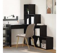 vidaXL Scrivania ad angolo Rovere Nero Legno ingegnerizzato