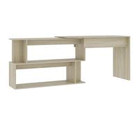 vidaXL Scrivania ad Angolo Rovere Sonoma 200x50x76 cm in Truciolare