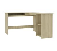 vidaXL Scrivania Angolare a L Mobile Porta PC Scrittoio Tavolo Lavoro Computer Arredi Casa Studio Ufficio Rovere Sonoma 120x140x75 cm in Truciolato