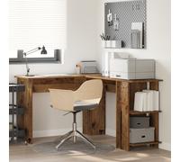 vidaXL Scrivania angolare in legno vecchio 140x113,5x75cm